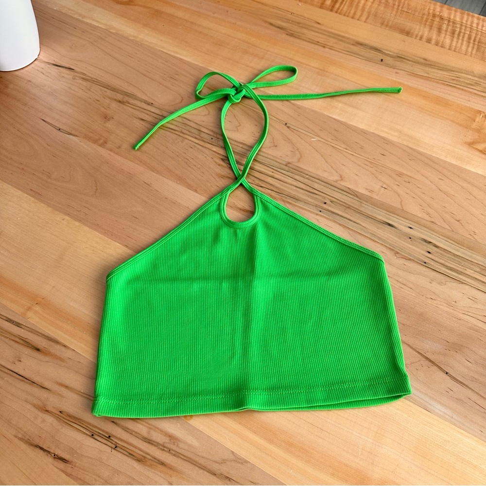 NEW ZARA crop halter top S